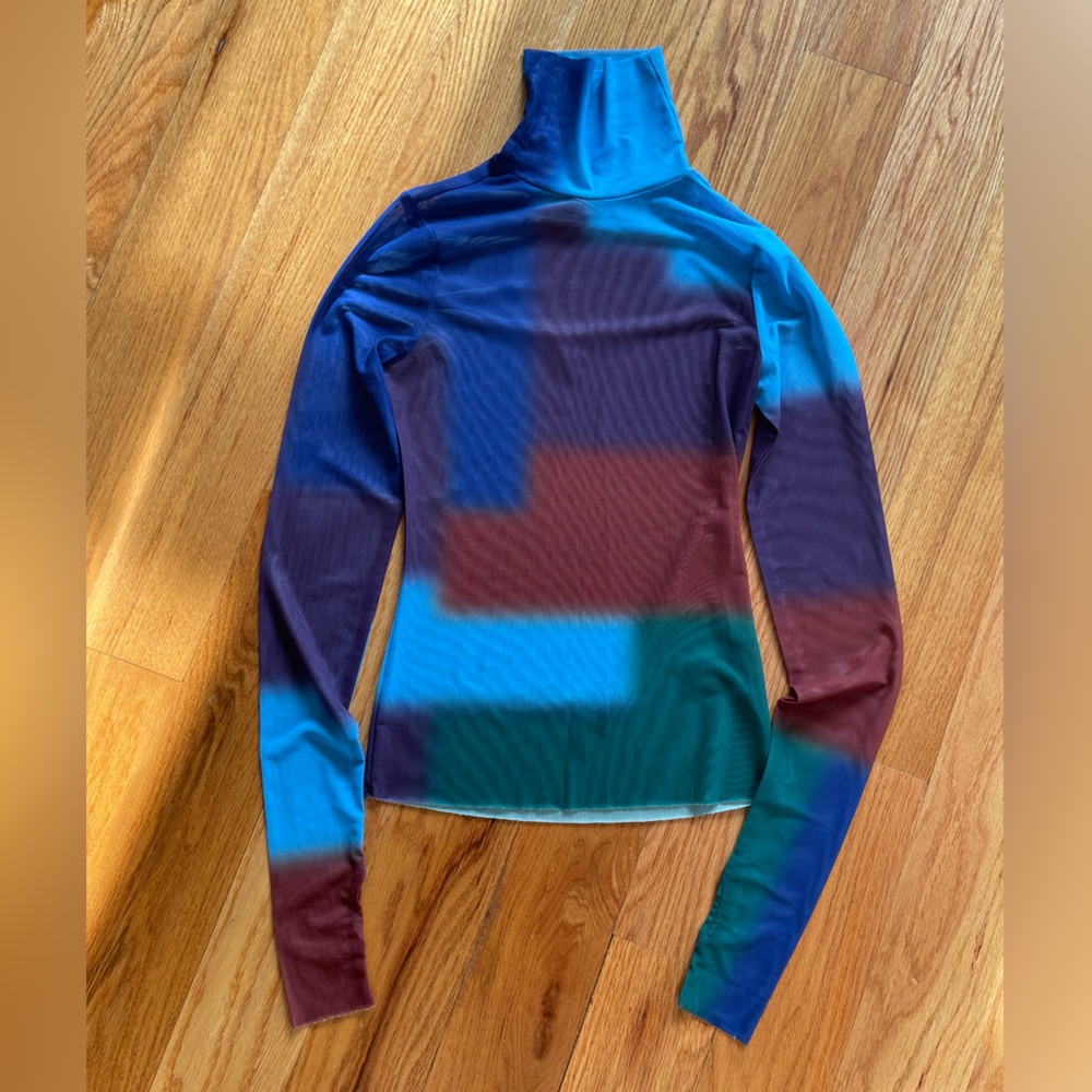 AFRM Mesh Colorful Long Sleeve Turtleneck